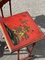 Tavolini ad incastro laccati rossi, anni '20, set di 3, Immagine 11