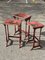 Red Lacquered & Japanned Nesting Tables, 1920s, Set of 3, Image 12