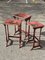 Tavolini ad incastro laccati rossi, anni '20, set di 3, Immagine 12
