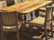 Mesa y sillas vintage de roble, años 30. Juego de 7, Imagen 8