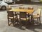 Tavolo e sedie vintage in quercia, anni '30, set di 7, Immagine 3