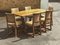 Tavolo e sedie vintage in quercia, anni '30, set di 7, Immagine 10