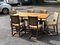 Vintage Table and Chairs in Oak, 1930s, Set of 7 11