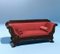 Antique Mahogany 3-Seater Sofa with Curved Ends and Lions Paw Feet, Image 2