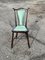 Chaise d'Appoint Vintage Marron & Turquoise 3