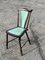 Chaise d'Appoint Vintage Marron & Turquoise 4