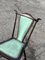 Chaise d'Appoint Vintage Marron & Turquoise 5