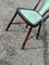 Chaise d'Appoint Vintage Marron & Turquoise 6
