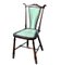 Vintage Brown & Turquoise Side Chair 1