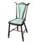 Vintage Brown & Turquoise Side Chair, Image 1