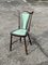 Chaise d'Appoint Vintage Marron & Turquoise 2