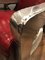 Butaca Aviators de aluminio con tapicería de cuero rojo, Imagen 10
