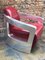 Aviators Armchair in Aluminium with Red Leather Upholstery 6