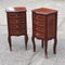 Bedside Cabinets with Inlaid Wood & Brass Decoration, Set of 2, Image 3