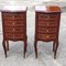 Bedside Cabinets with Inlaid Wood & Brass Decoration, Set of 2, Image 2