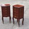Bedside Cabinets with Inlaid Wood & Brass Decoration, Set of 2 4