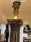 Korinthische Säulen Stehlampe und passende Tischlampe aus Messing, 2 . Set 2