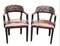 Brown Leather Desk Chairs, Set of 2 1