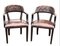 Brown Leather Desk Chairs, Set of 2, Image 1