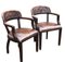 Brown Leather Desk Chairs, Set of 2 2