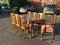Edwardian Oak Table and Chairs, Set of 9 5