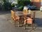 Edwardian Oak Table and Chairs, Set of 9 16