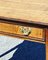 George Iii Inlaid Oak Side Table, Brass Handles. 4