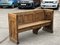 Gothic Georgian Oak Bench with Panelled Sides and Back 10