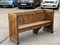 Gothic Georgian Oak Bench with Panelled Sides and Back, Image 1