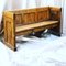 Gothic Georgian Oak Bench with Panelled Sides and Back 9