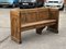 Gothic Georgian Oak Bench with Panelled Sides and Back 13