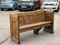 Gothic Georgian Oak Bench with Panelled Sides and Back 11