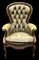 Vintage Green Leather Armchair, Image 1