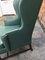 Green Leather Wingback Armchair 7