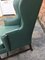 Green Leather Wingback Armchair, Image 7