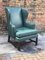 Green Leather Wingback Armchair 5