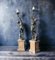 Large Bronze Statues on Bases, Set of 2 2