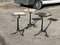 Industrial Edwardian Metal Cast Iron & Wood Machinists Tables, Set of 3 2