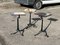 Industrial Edwardian Metal Cast Iron & Wood Machinists Tables, Set of 3, Image 2