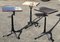 Industrial Edwardian Metal Cast Iron & Wood Machinists Tables, Set of 3, Image 10