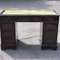 Mahogany Pedestal Desk with Green Leather Top 3