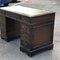 Mahogany Pedestal Desk with Green Leather Top 5