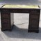 Mahogany Pedestal Desk with Green Leather Top 8