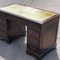 Mahogany Pedestal Desk with Green Leather Top 9