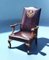 Masonic Lodge Brown Leather Armchair 1