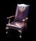 Masonic Lodge Brown Leather Armchair, Image 2