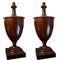 Inlaid Mahogany Cutlery Urns, Set of 2, Image 1