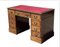 Pedestal Desk with Red Leather Top, Image 1
