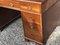 Pedestal Desk with Red Leather Top & Brass Handles 5