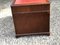 Pedestal Desk with Red Leather Top & Brass Handles 7